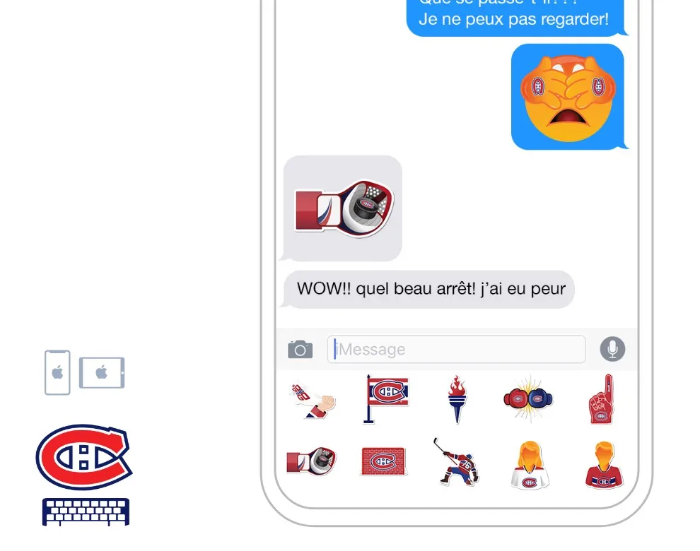 Montréal Canadiens mobile keyboard application