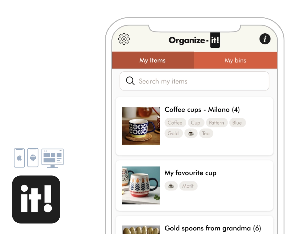 Organize-it mobile inventory application